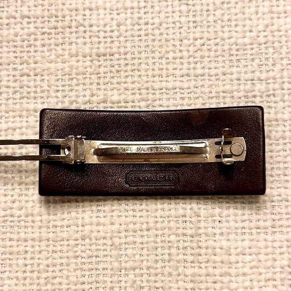 Coach leather hair barrette - Picture 3 of 5